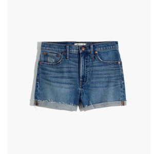 Madewell High-Rise Denim Shorts in Malden Wash